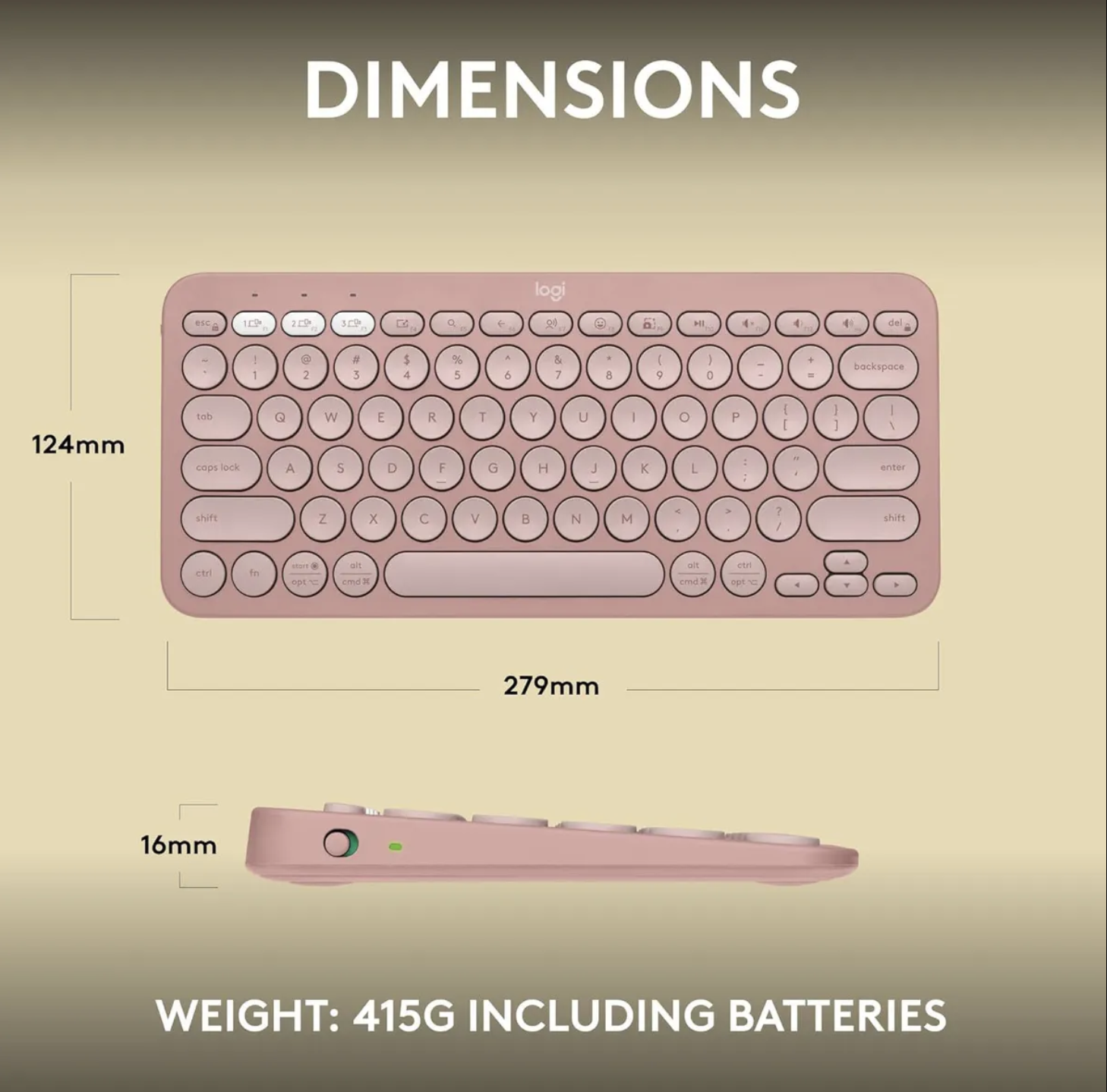 Teclado Logitech Pebble Keys 2 K380s Bluetooth Multidispositivo - Image 3