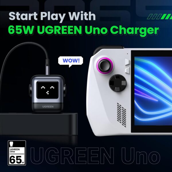 Cargador UGREEN UNO Nexode RG 65W USB-C GaN Carga Rápida