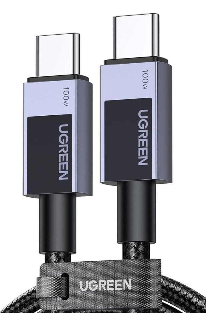 Cable UGREEN USB-C a USB-C 100W Carga Rápida PD 1m Gris - Image 1