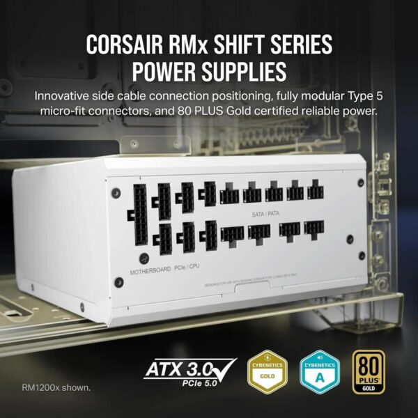 Fuente de Poder Corsair RM1000x Shift 1000W 80+ Gold ATX 3.1 PCIe 5.1 Modular